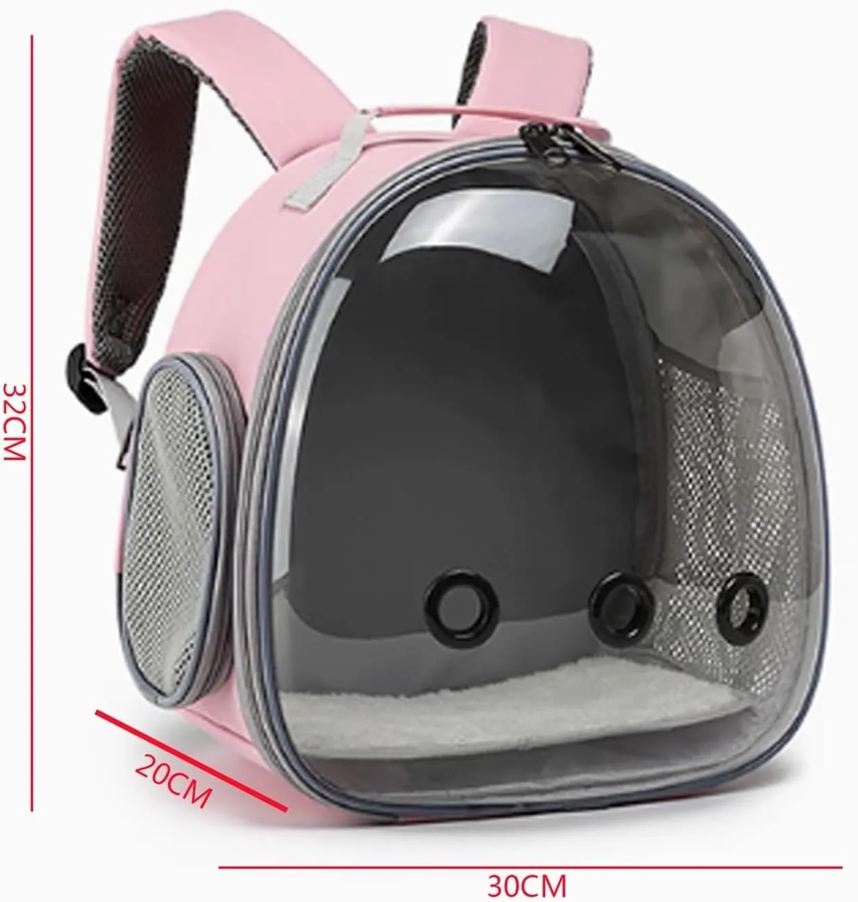Flight Bird Cage Parrot Outing Double Shoulder Breathable Bird Bag Transparent Backpack Bird Cage Travel Bag Birdcage(Green)