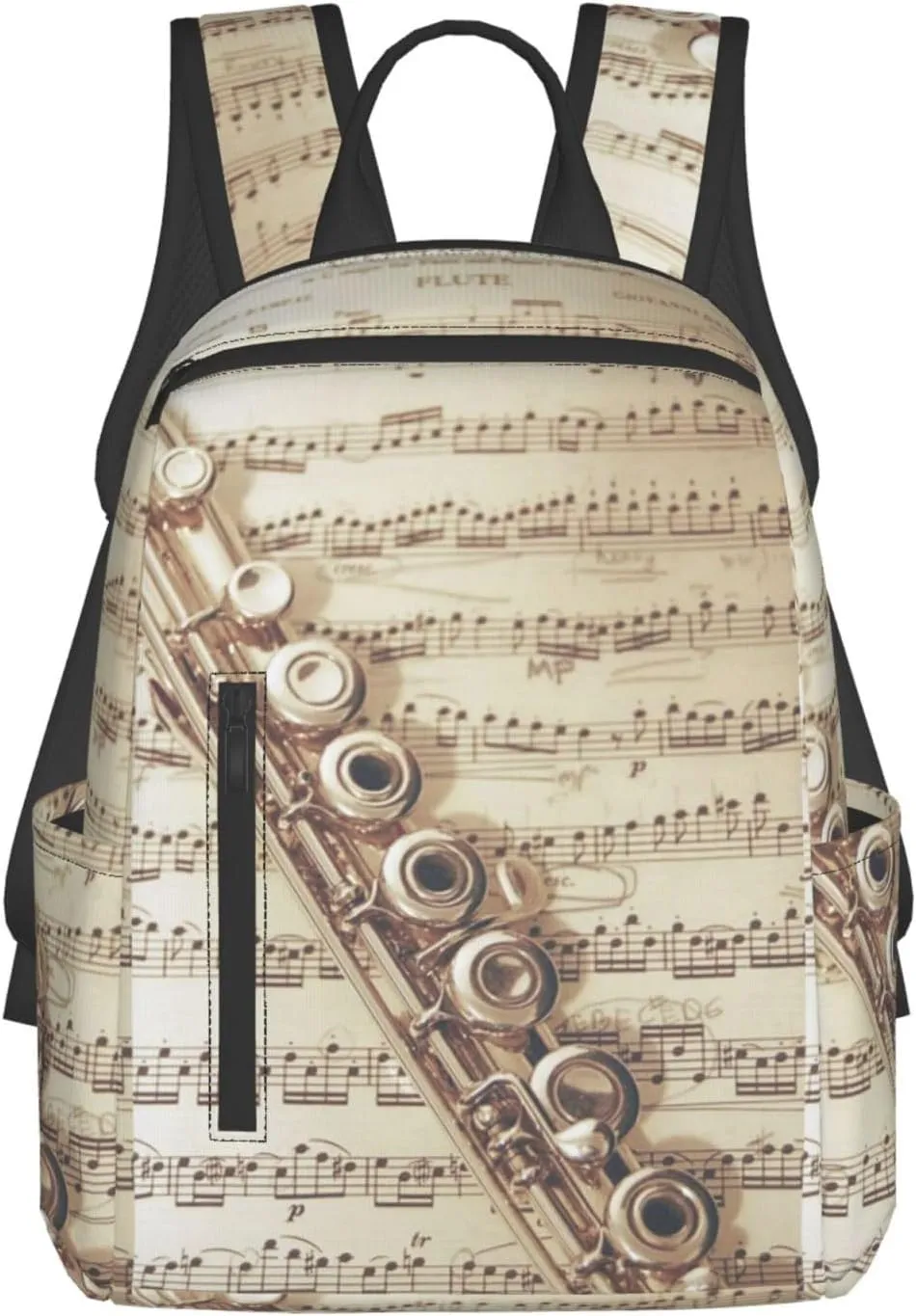Flute Music backpack bookbags casual laptop lightweight bag travel laptop daypack