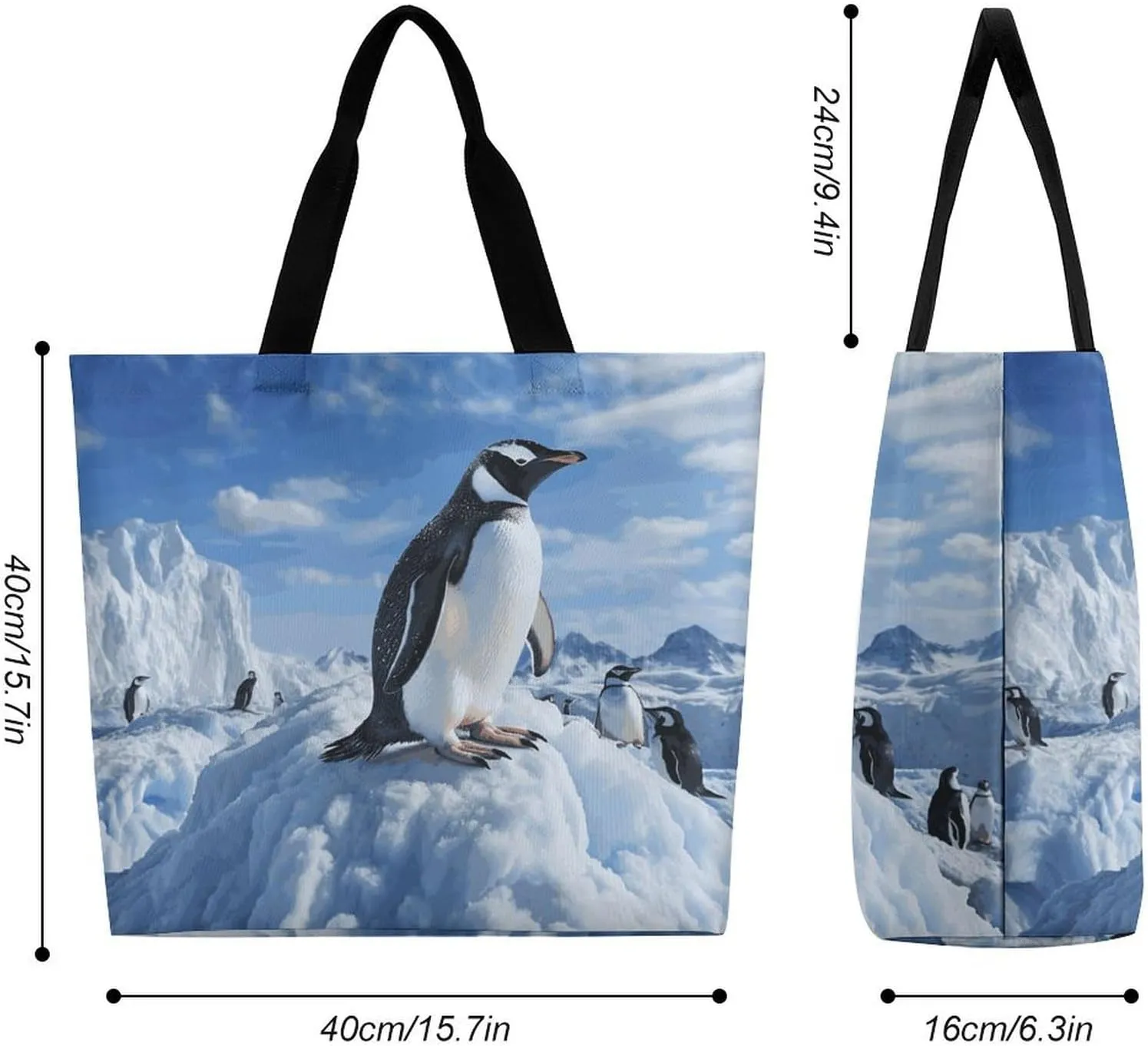 Foldable Grocery Bag Reusable Shopping Bag Blue Peacock Tote Bag Casual Handbags for Work Shopping