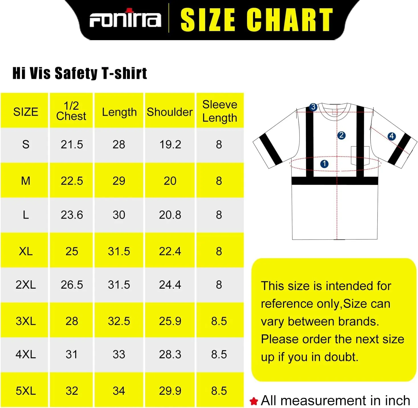 FONIRRA 3 Pack Safety Reflective High Visibility Shirt for Men Hi Vis Construction Work Shirts with Short Sleeves