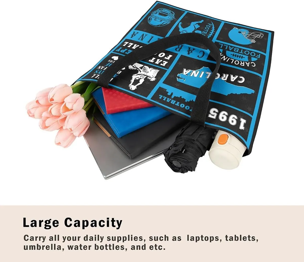 Football Canvas Bag for Kids Boys Girls,Rugby Canvas Tote Bag for Football Fan