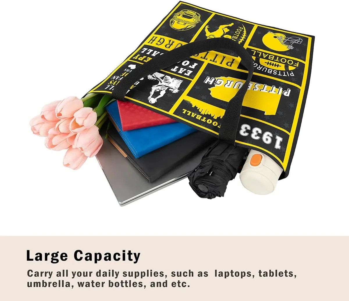 Football Canvas Bag for Kids Boys Girls,Rugby Canvas Tote Bag for Football Fan