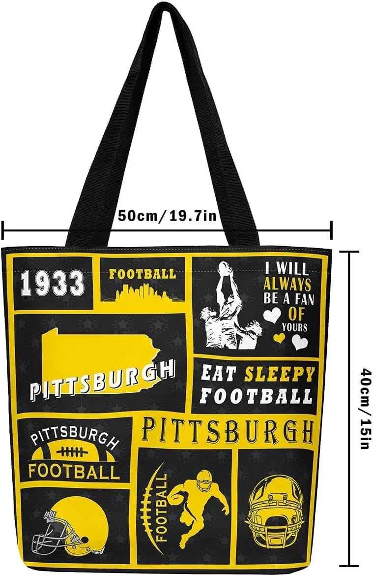 Football Canvas Bag for Kids Boys Girls,Rugby Canvas Tote Bag for Football Fan