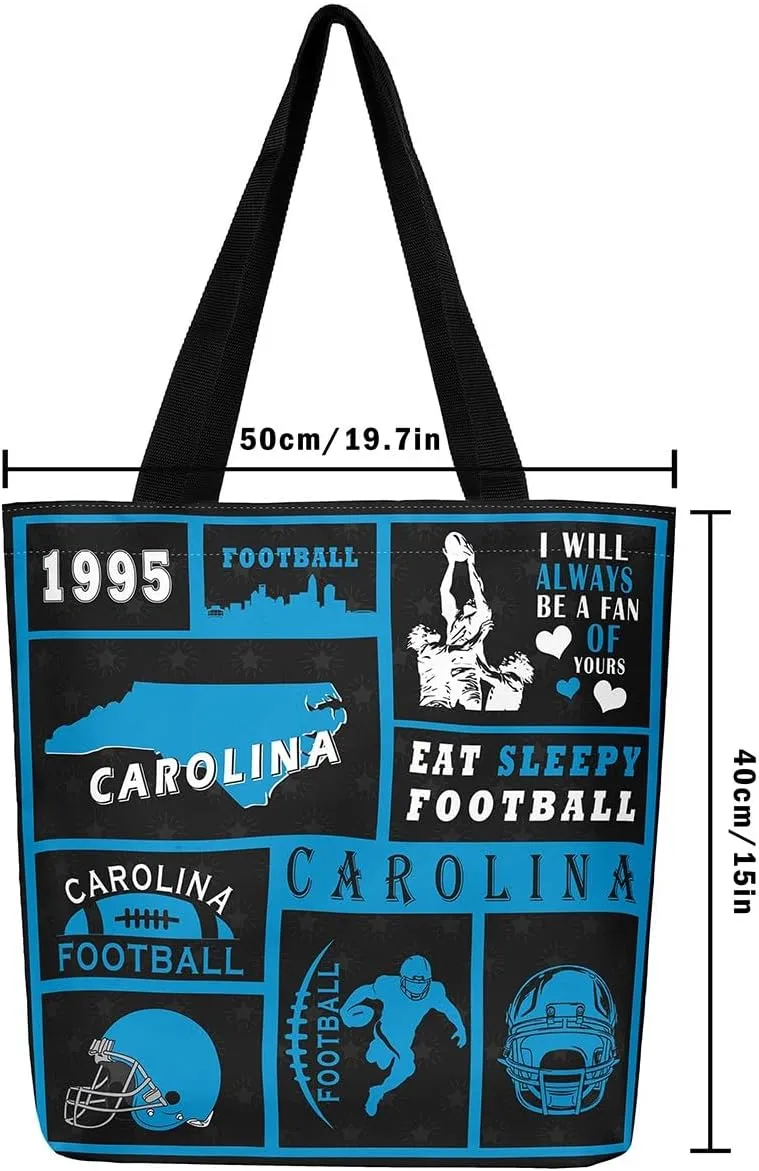 Football Canvas Bag for Kids Boys Girls,Rugby Canvas Tote Bag for Football Fan