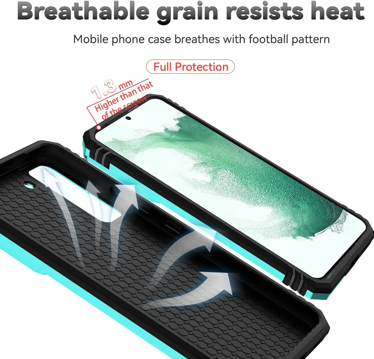 for Samsung Galaxy S22 Case with Camera Lens Cover HD Screen Protector, Dual Layer Military-Grade Drop Tested Magnetic Ring Holder Kickstand Protective Phone Case for Samsung Galaxy S22 5G (Mint)