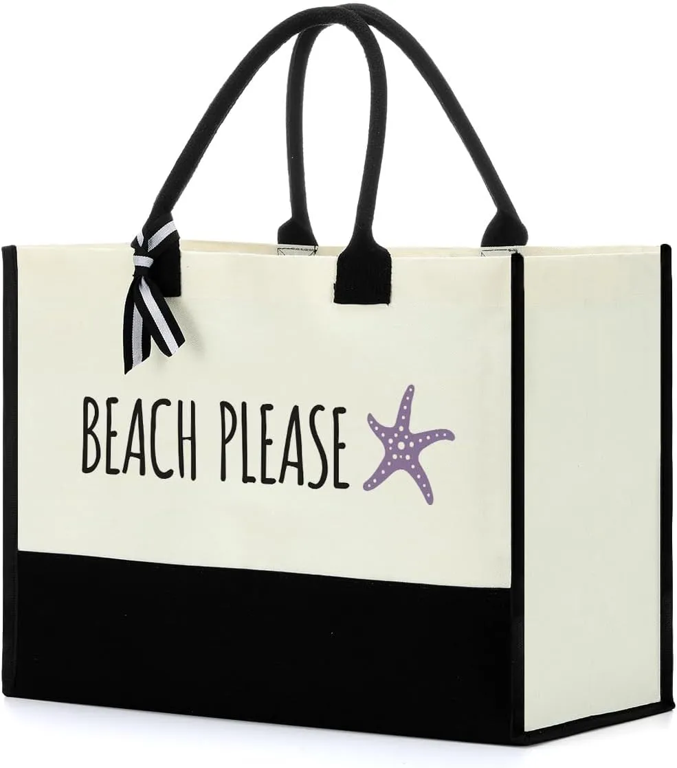 FORBIDDEN PAPER Beach Bag Beach Tote Beach Bags for Women Travel Bag Beach House Gifts Beachy Gifts for Women Beach Lover Friends Birthday Christmas Handbag Shoulder Bag Nautical Ocean Gifts
