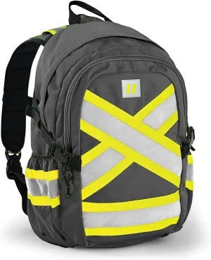 Forcefield Signal - Hi-Vis Reflective Utility Safety Backpack, Black, Regular