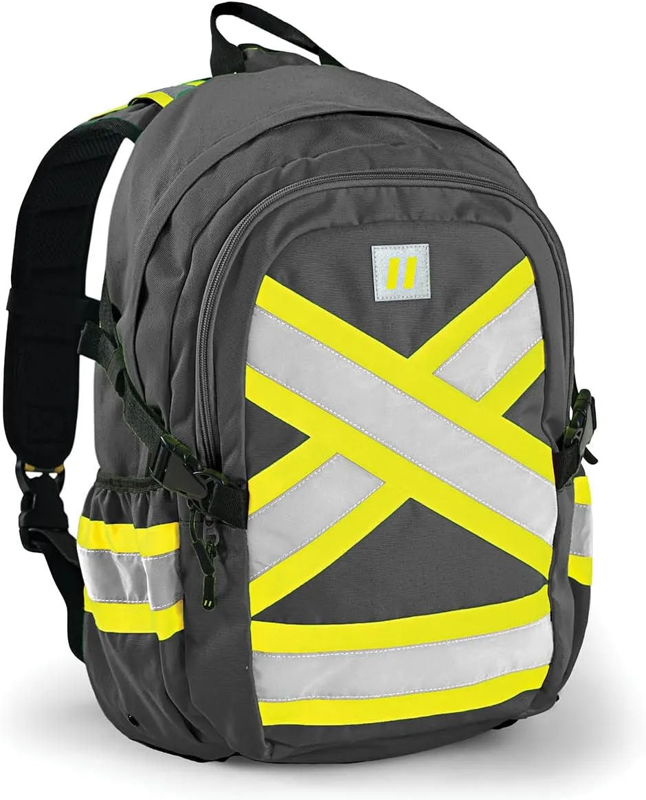 Forcefield Signal - Hi-Vis Reflective Utility Safety Backpack, Black, Regular