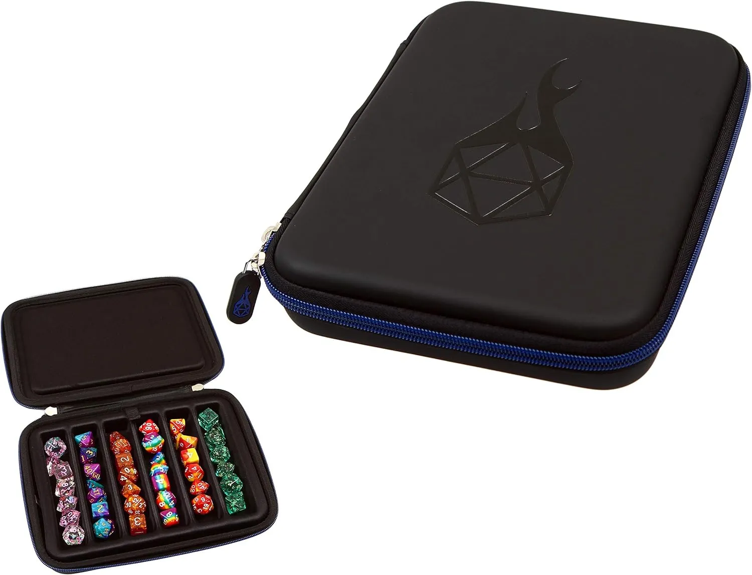 Forged Dice Co. Dice Storage Case - Hold 42 Metal/Plastic Polyhedral Dice - Tray & Display Case for DND, D&D Game