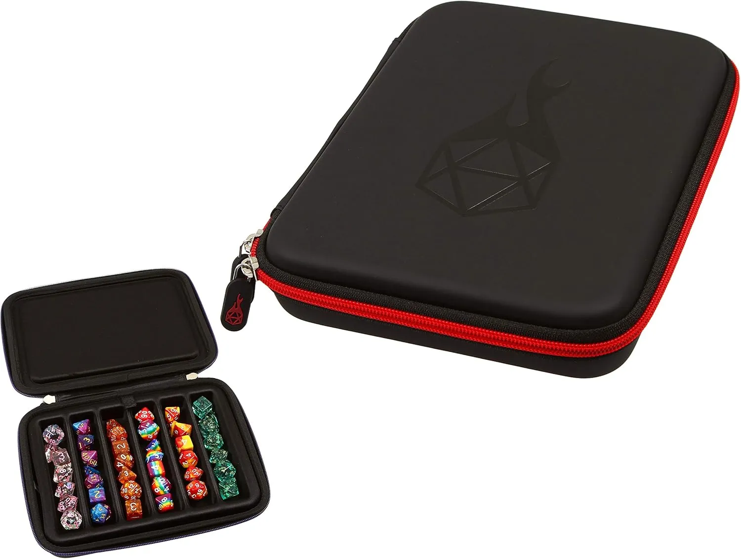 Forged Dice Co. Dice Storage Case - Hold 42 Metal/Plastic Polyhedral Dice - Tray & Display Case for DND, D&D Game