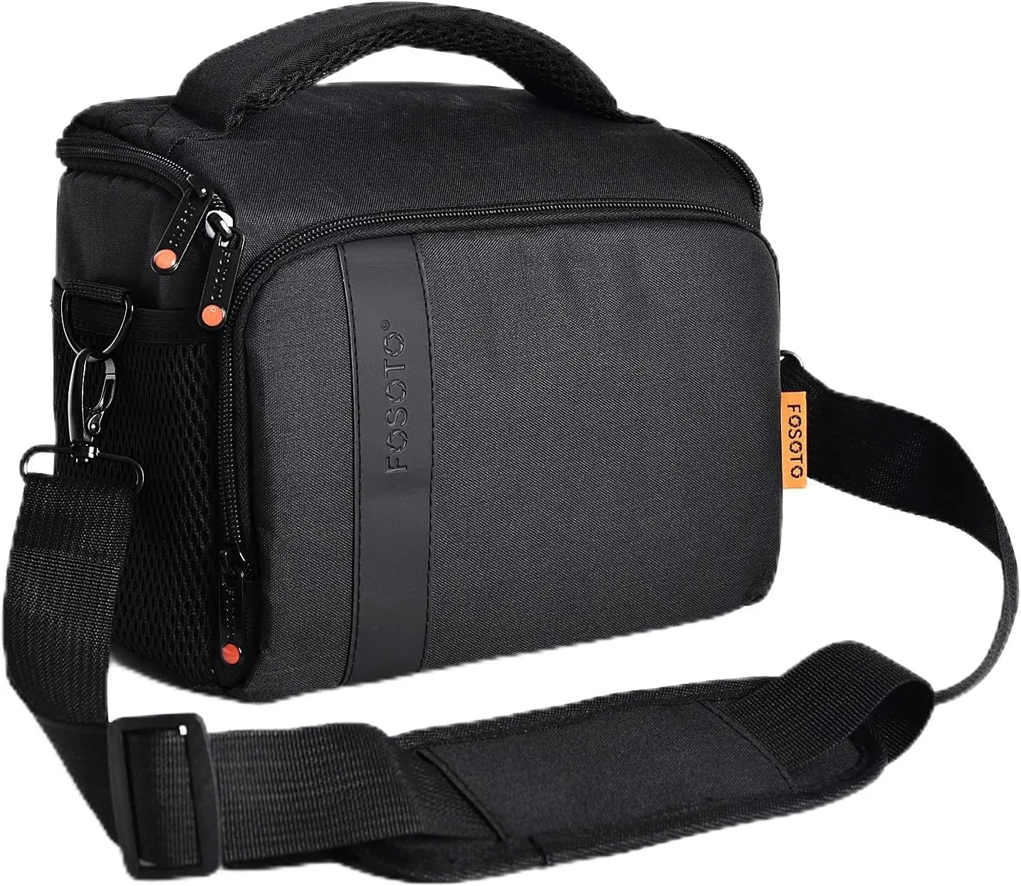 FOSOTO Waterproof (with Rain Cover) Shoulder Camera Case Bag Compatible for Nikon D5600 D750 D3300 Canon Rebel SL2 T7i EOS 80D 60D Sony A77II a68 a99II Travel DLSR SLR Camera Bags