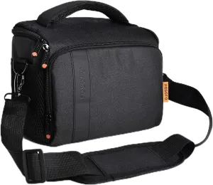 FOSOTO Waterproof (with Rain Cover) Shoulder Camera Case Bag Compatible for Nikon D5600 D750 D3300 Canon Rebel SL2 T7i EOS 80D 60D Sony A77II a68 a99II Travel DLSR SLR Camera Bags