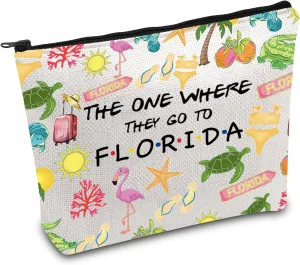 FOTAP Florida Trip Makeup Bag The Sunshine State Gift Beach Lover Gift Florida Souvenir Gift Florida Travel Bag Florida Housewarming Gift Vocation Gifts (Florida)