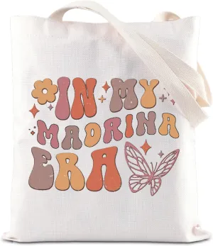 FOTAP Madrina Gift Spanish Godmother Gift In My Madrina Era Makeup Bag New Godmother Gift Baptism Gift (madrina era T)