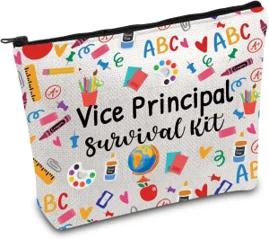 FOTAP Vice Principal Appreciation Gift Vice Principal Survival Kit Administrator Makeup Bag Retirement Gift (V-Principal SK)