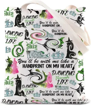 FOTAP Witches Musical Inspire Gift The Musical Theater Fan Gift Elphaba and Galinda Makeup Bag Theatre Nerd Gift (W-DANCING TO)