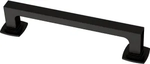 Franklin Brass Parow (5-Pack) Cabinet Handles 5-1/16' Hole Center Matte Black Kitchen Drawer Pulls Dresser, Furniture Hardware P41771K-FB-B