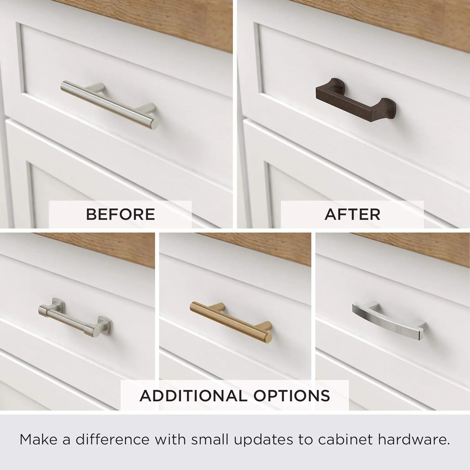 Franklin Brass Pierce (10-Pack) Cabinet Handles 5-1/16' Hole Center Heirloom Silver Kitchen Drawer Pulls Dresser, Furniture Hardware P29616K-904-B