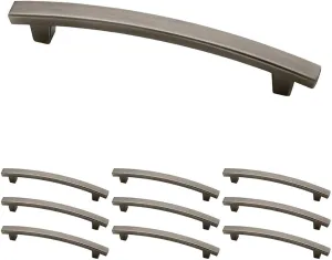 Franklin Brass Pierce (10-Pack) Cabinet Handles 5-1/16' Hole Center Heirloom Silver Kitchen Drawer Pulls Dresser, Furniture Hardware P29616K-904-B