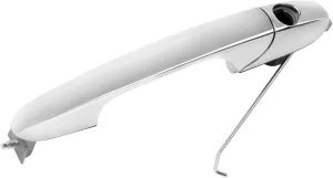 Front Left Driver Side Exterior Door Handle with Keyhole Compatible with 2007-2018 Fiat 500, Replaces 68069943AC 68069943AB