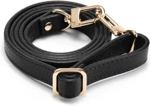 Full Grain Leather Adjustable Replacement Strap Cross Body Bag Purse,1.8 CM Width 18 Colors (1 Black)