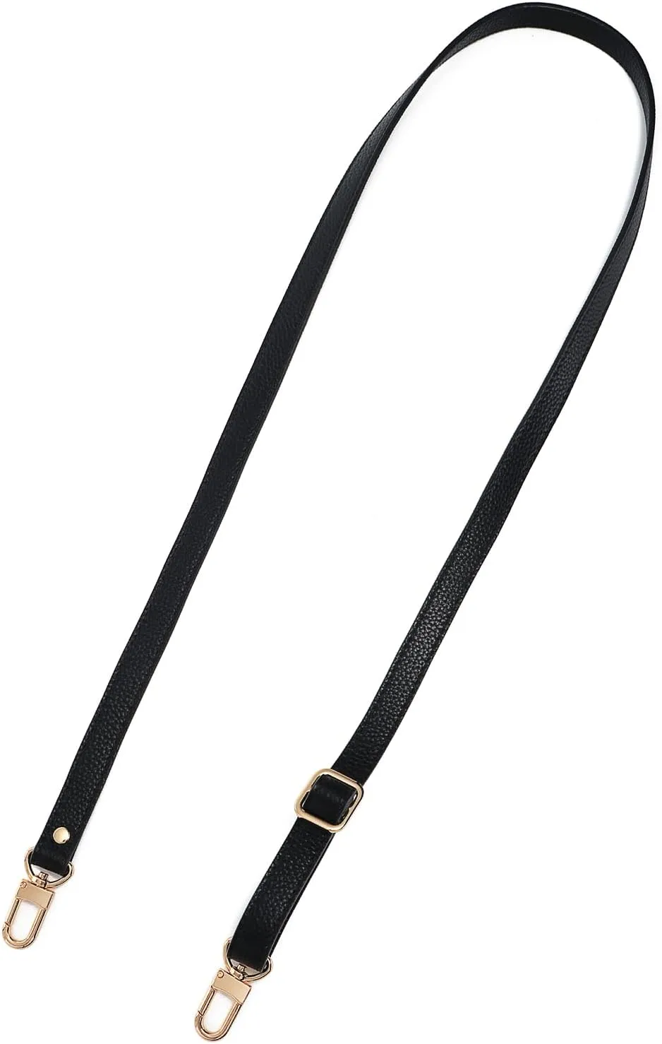 Full Grain Leather Adjustable Replacement Strap Cross Body Bag Purse,1.8 CM Width 18 Colors (1 Black)