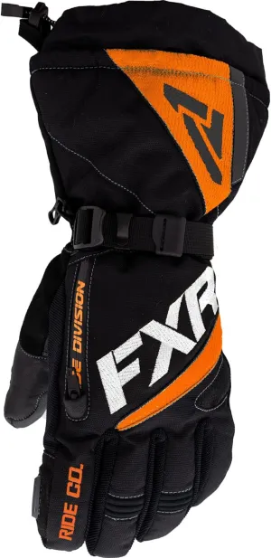 FXR Men's Fuel Snow Glove 2025 (Black/Orange - Medium)