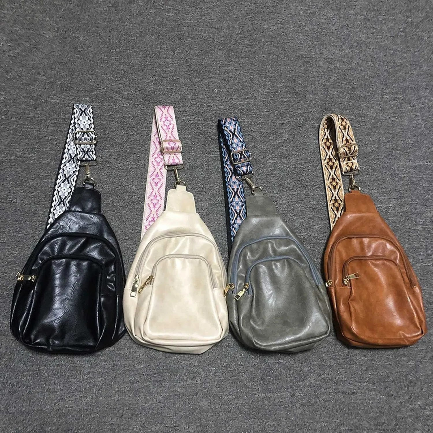 FZVYD Travel Cosmetic Bag,Small Sling Bag for Women Men Sling Backpack Chest Daypack Crossbody Backpack for Travel Sports Running Hiking 2024 Beige-3