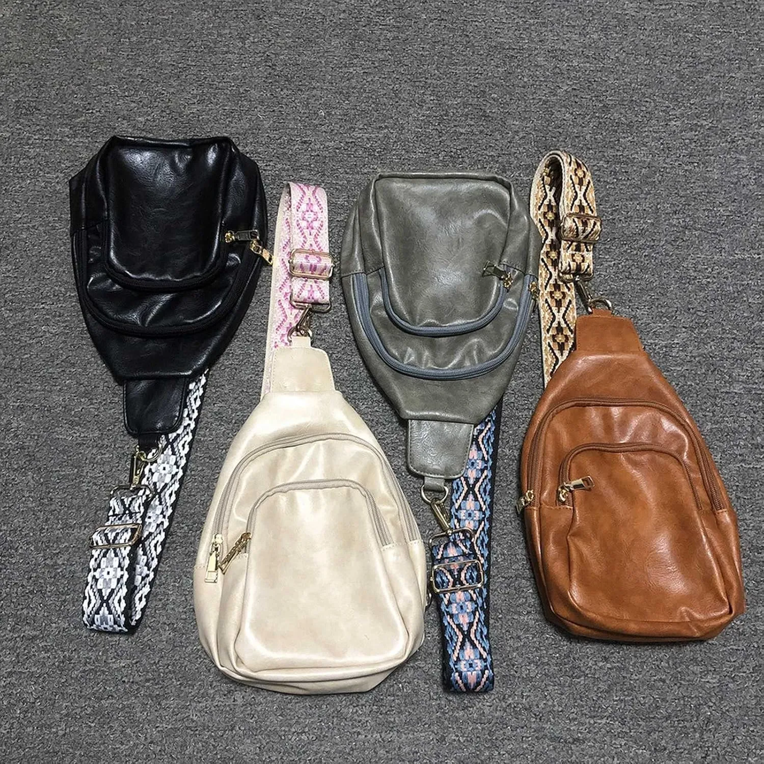 FZVYD Travel Cosmetic Bag,Small Sling Bag for Women Men Sling Backpack Chest Daypack Crossbody Backpack for Travel Sports Running Hiking 2024 Beige-3