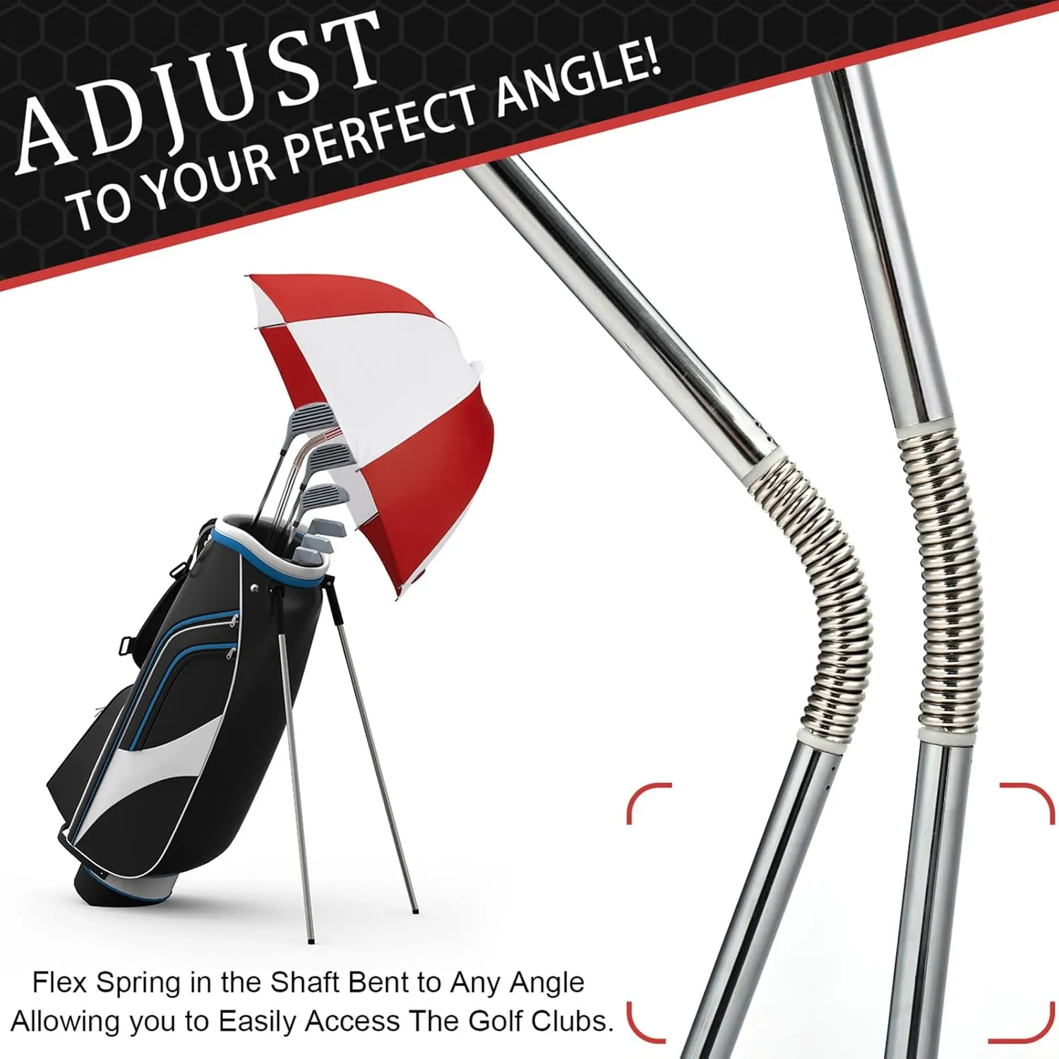 G4Free Golf Bag Umbrella for Club Protection Flex Umbrella