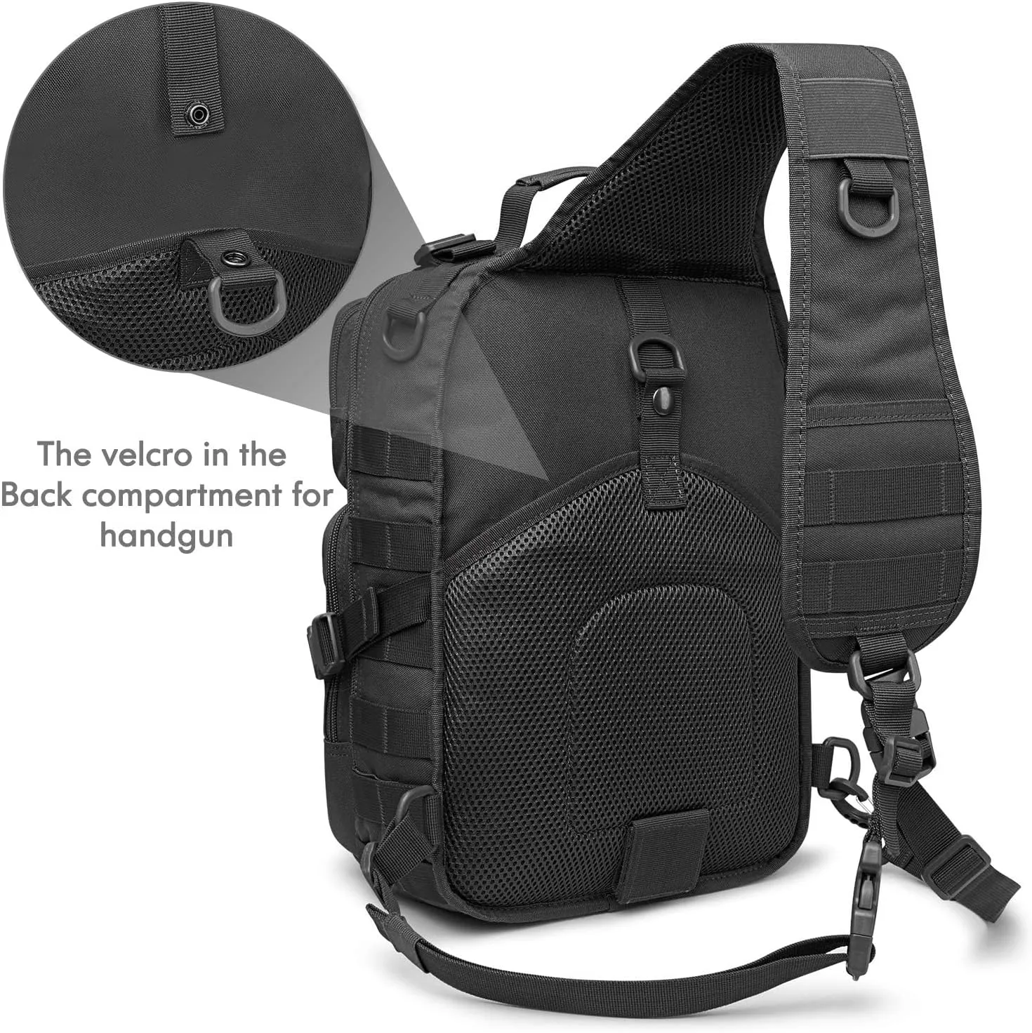 G4Free Tactical Sling Backpack Big Molle EDC Assault Range Bag Pack Military Style for Concealed Carry