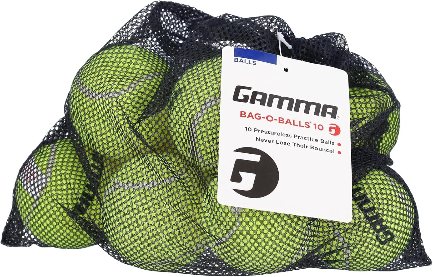 GAMMA Sports Tennis Ball Bags, 10 & 20 Pack Sizes, Yellow Pressureless Balls, Tennis Lessons & Practice, Longer Durability & More Bounce, Ball Machine, Dog/Pet Ball, Tennis Training, Coaching