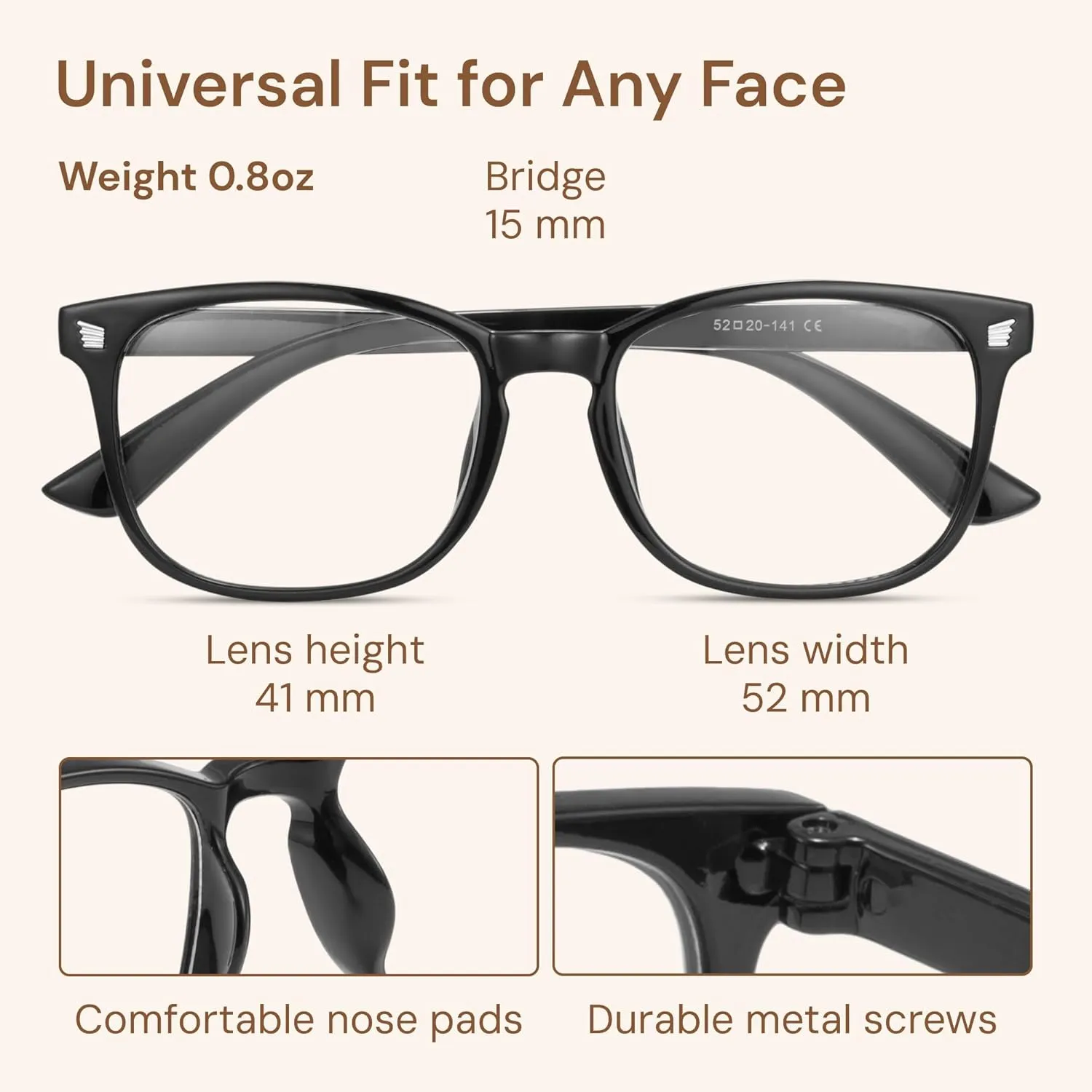 Gaoye Stylish Blue Light Glasses for Woman - Computer Glasses 99% Blue Light Blocking - Lightweight TR90 Frames - 3 pack