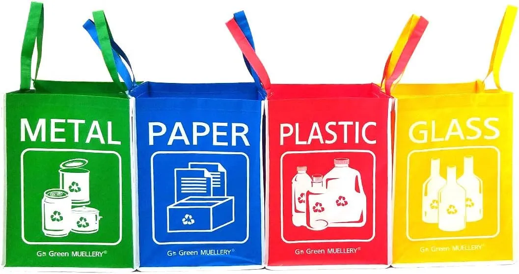 GARASANI 4 Pack Waterproof Separate Recycle Bag Waste Baskets (D Type)