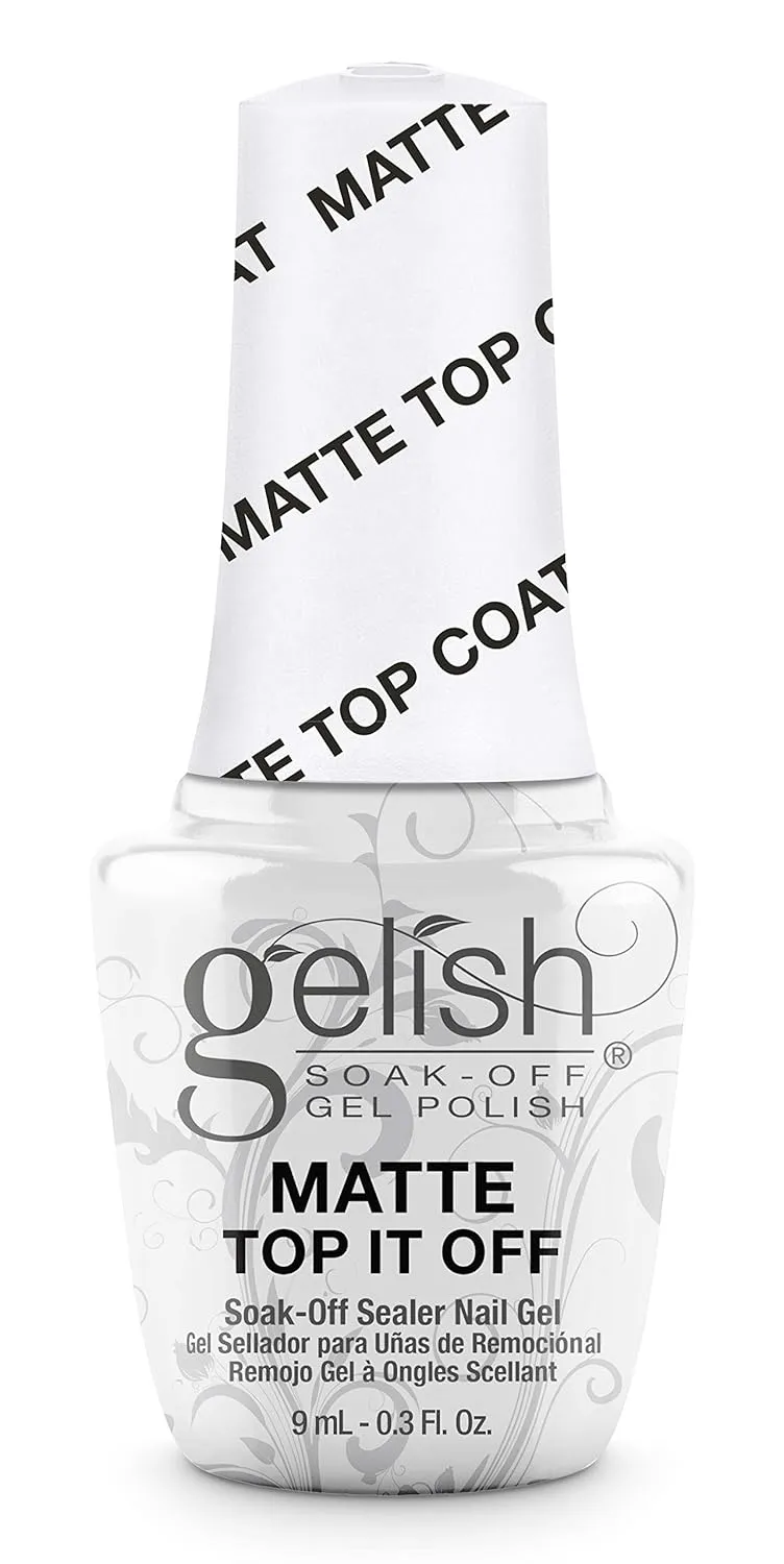 Gelish MINI 9mL Essentials Value Pack – LED/UV Cure, Long-Lasting, Chip-Resistant, Professional Gel Nail Kit for Manicures (No Cleanse Top Coat & Matte Top It Off Duo)