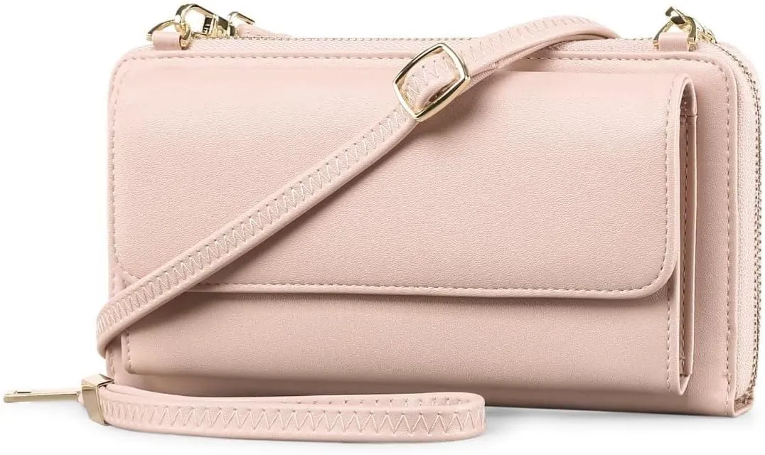 Genuine Leather Mini Phone Holder HandBag Rfid Blocking Crossbody Wallet Cell Phone Purse for Women