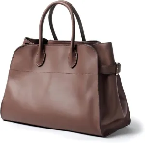 Genuine Leather Women's Large Retro Top-handle Tote Handbag 2024