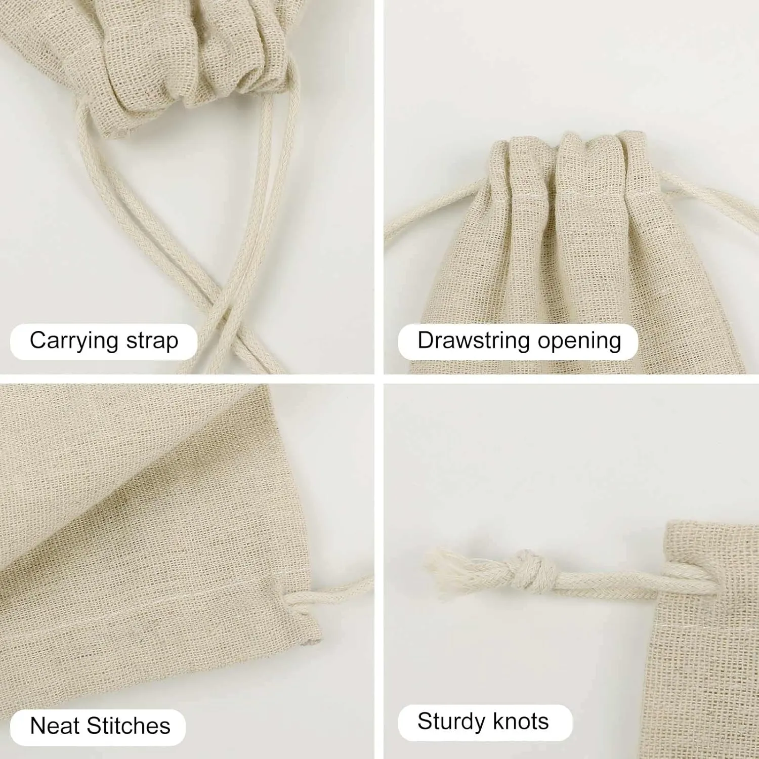 GHBNK Banana Pattern Burlap Bags 8PC Drawstring Bags Small Burlap Gift Pouches for Jewelry,Travel Storage