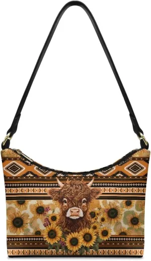 GIFTPUZZ Women Underarm Shoulder Bag Trendy Leather Purse with Top Handle Internal Pocket and Zipper Closure Waterproof