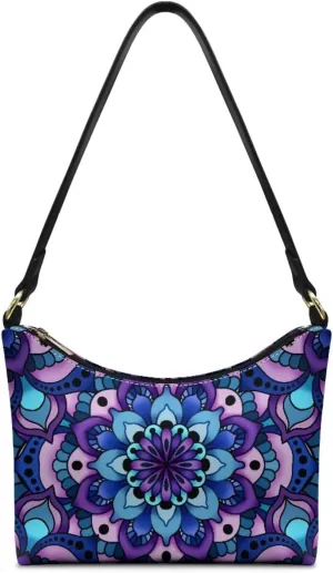 GIFTPUZZ Women Underarm Shoulder Bag Trendy Leather Purse with Top Handle Internal Pocket and Zipper Closure Waterproof