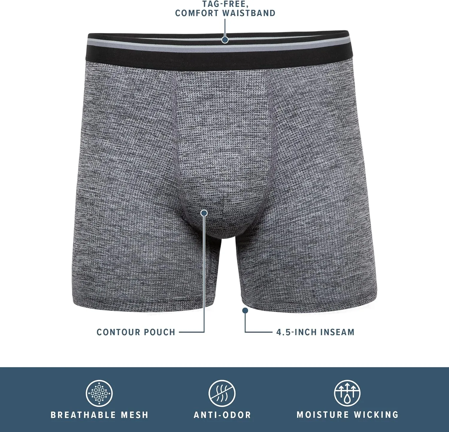 Gildan Performance Men's Driftknit Modern Underwear, 2-Pack