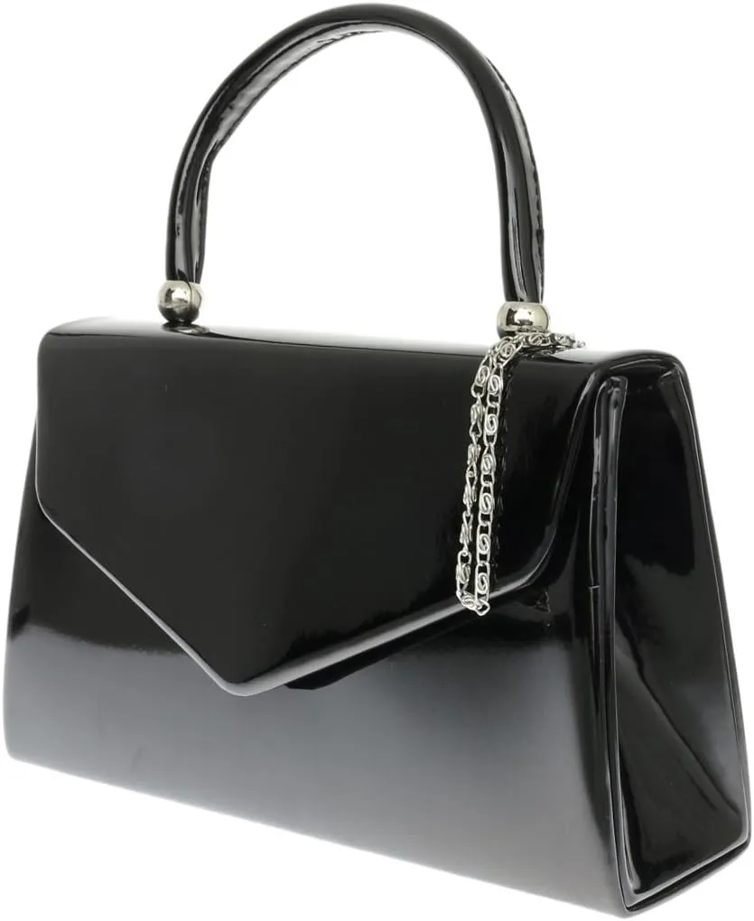 Girly HandBags Patent Clutch Bag Handbag Small Hard Case Ladies