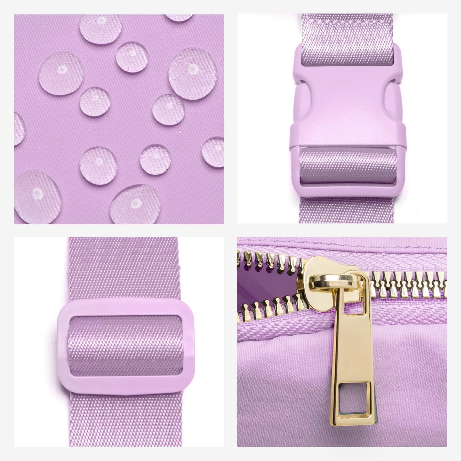 Gitus Belt Bag Fanny Pack Crossbody Bags with Initial Letter Patch Cute Stuff Birthday Gifts for Teenager Girls Trendy Preppy Stuff for Teen Girls Cool Stuff for Teens (Lavender-M)