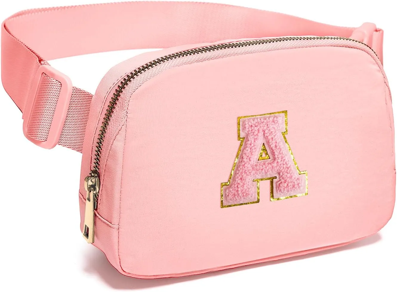 Gitus Customizable Gifts for Girls Age 6-8 8-10 Belt Bag Fanny Pack with Initial for Girls Birthday Gifts for Teenager Girls Teen Girl Gifts Trendy Stuff （Light Pink-A）