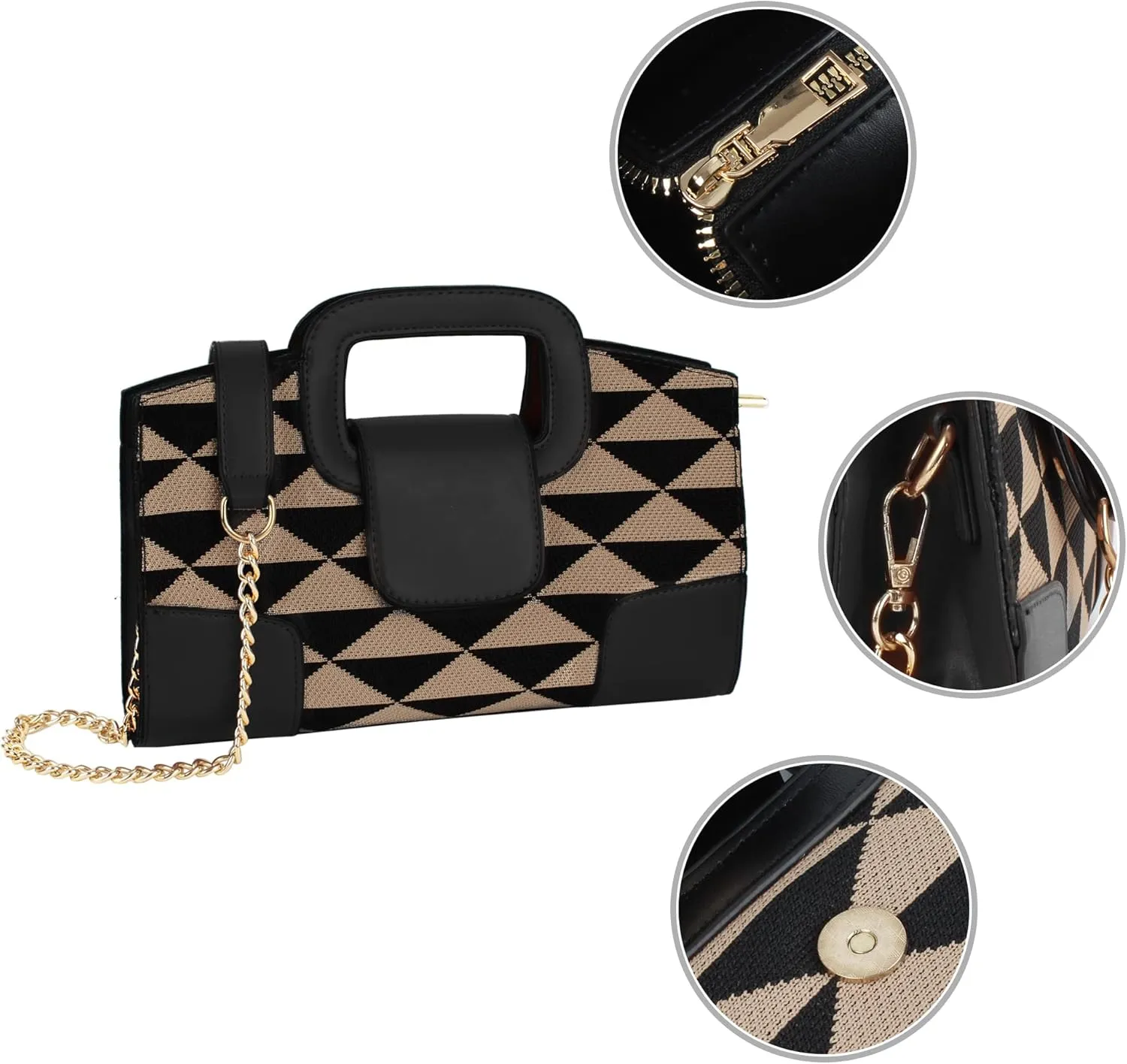 Goclothod Top Handle Satchel Women Vintage Flap Tote Clutch Handbag Crossbody Shoulder Bag Purse