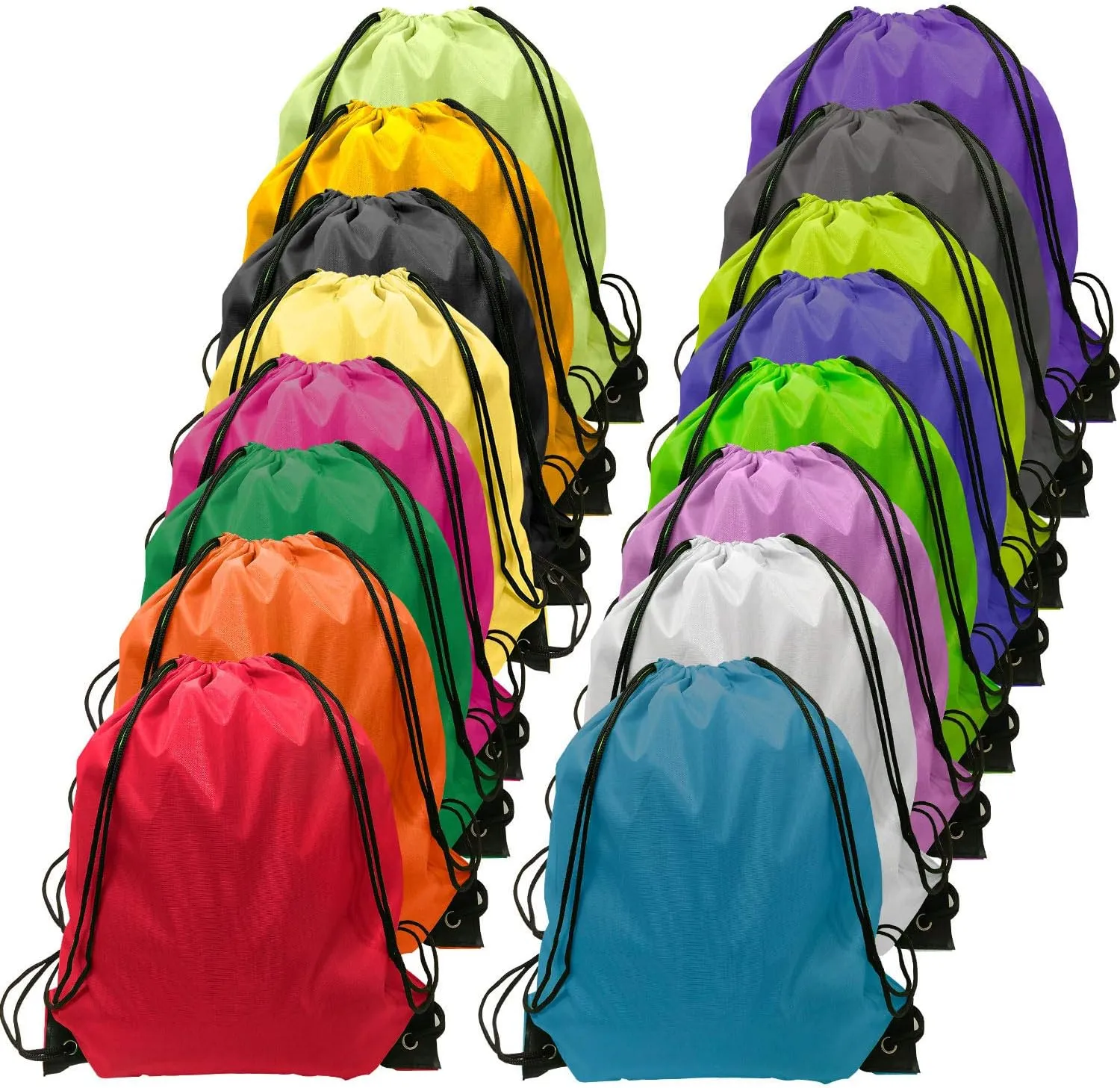 GoodtoU Drawstring Backpack Bulk 48 Pcs 16 Colors Drawstring Backpack Bulk Cinch String Backpacks