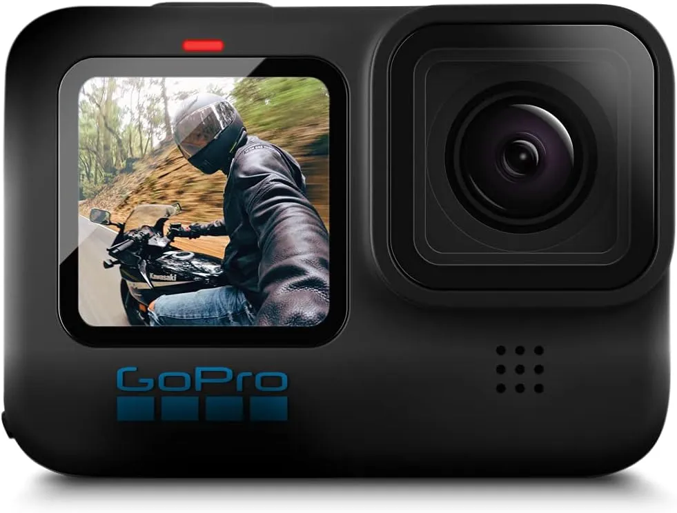 GoPro HERO10 Black - Waterproof Action Camera with Front LCD and Touch Rear Screens, 5.3K60 Ultra HD Video, 23MP Photos, 1080p Live Streaming, Webcam, Stabilization (Renewed)