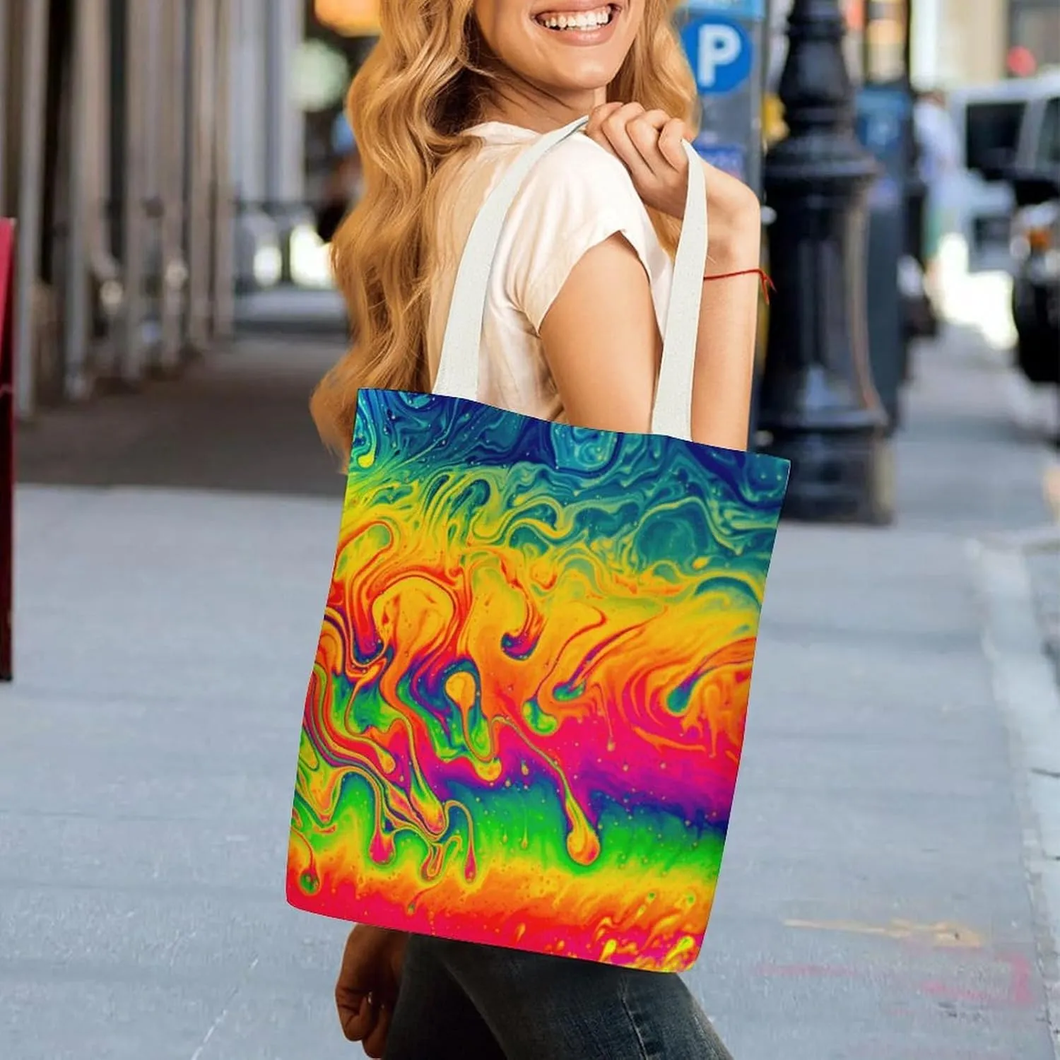 Gothic Magic Witch Witchy Large Capacity Stylish Canvas Tote Bag