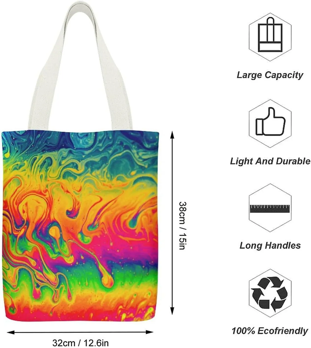 Gothic Magic Witch Witchy Large Capacity Stylish Canvas Tote Bag