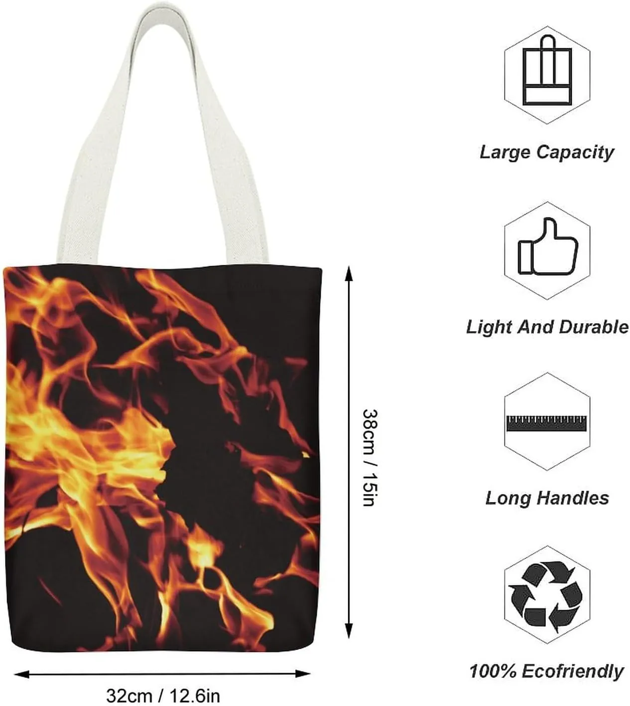 Gothic Magic Witch Witchy Large Capacity Stylish Canvas Tote Bag